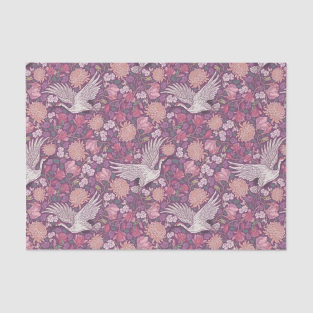 Papel De Seda Mamáes de perlas rosadas de garganta blanca del Dí (Anverso)