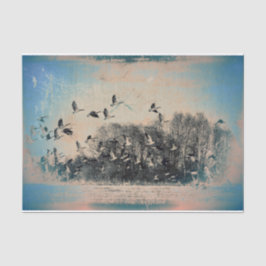 Papel De Seda Manada De Textura Vintage De Sepia Azul Geesa