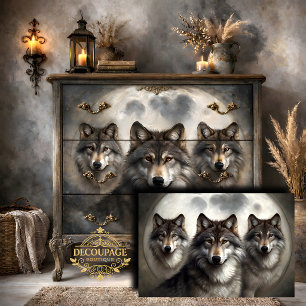 Papel De Seda Manada Lunar Decoupage
