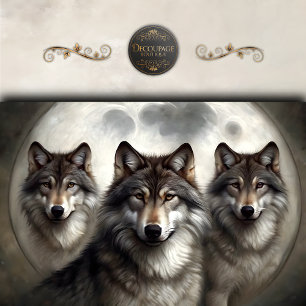 Papel De Seda Manada Lunar Decoupage