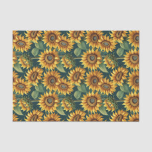 Papel De Seda Mañana de girasol en verde profundo
