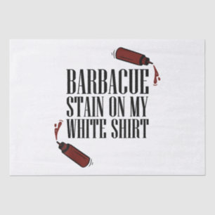 Papel De Seda Mancha de barbacoa en mi blanco