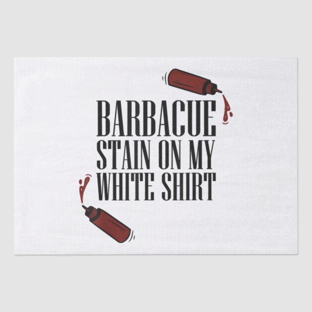 Papel De Seda Mancha de barbacoa en mi blanco (Anverso)