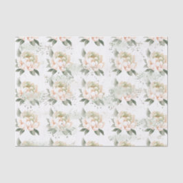 Papel de seda manchado peonías rosadas