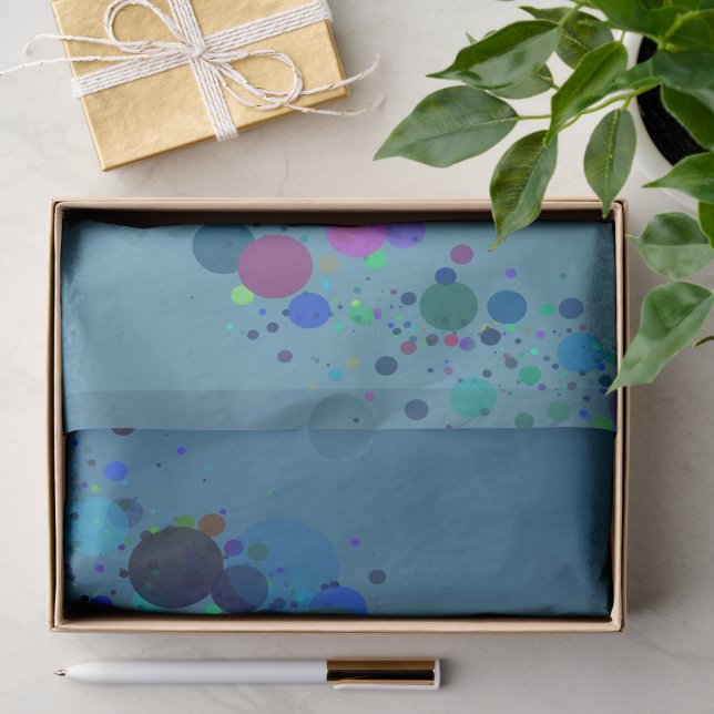 Papel De Seda Manchas Coloridas (Regalo )