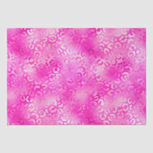 Papel De Seda Manchas de leopardo glitter rosa magenta con brill