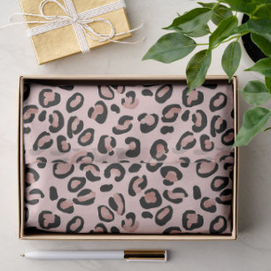 Papel De Seda Manchas de oro rosa de leopardo sobre rosa suave