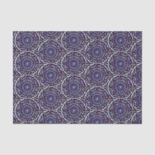 Papel De Seda Mandala azul para desacoplar