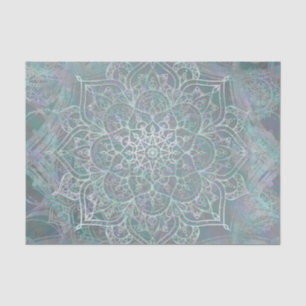 Papel De Seda Mandala Boho Chic con Brillo Irisado
