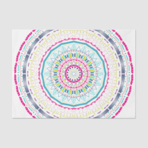 Papel De Seda mandala colorida