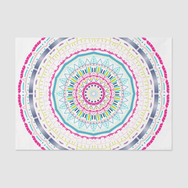 Papel De Seda mandala colorida (Anverso)