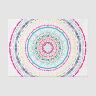 Papel De Seda mandala colorido