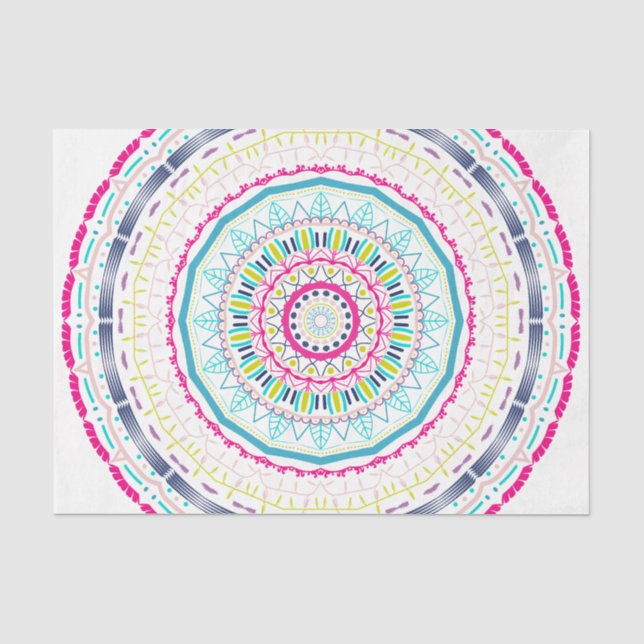 Papel De Seda mandala colorido (Anverso)