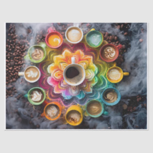 Papel De Seda Mandala de Java Bean, Tazas Coloridas
