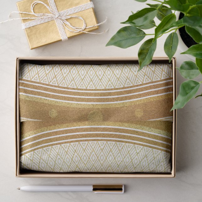 Papel De Seda Mandalá de Oro y Brillo (Regalo )