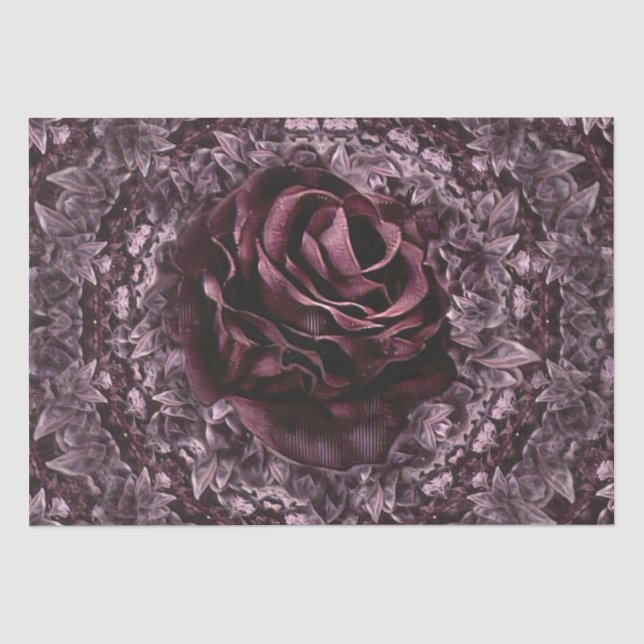 Papel De Seda Mandala de rosa  (Anverso)