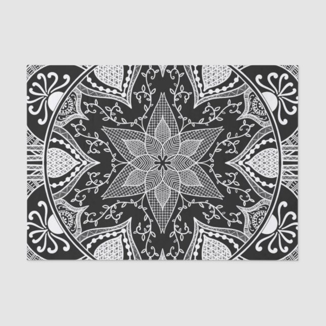 Papel De Seda Mandala del cuervo (Anverso)