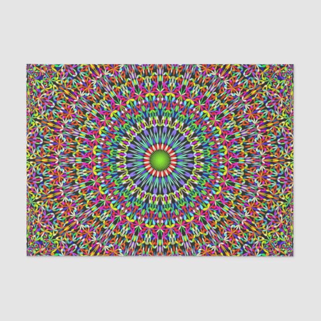 Papel De Seda Mandala feliz del jardín (Anverso)