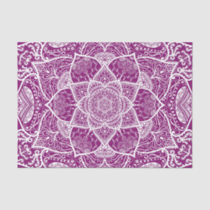 Papel De Seda Mandala morada y blanca - Loergann en Dahlia