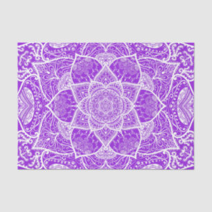 Papel De Seda Mandala morada y blanca - Loergans en Anémona