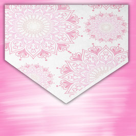 Papel De Seda Mandala rosa bonito en blanco |
