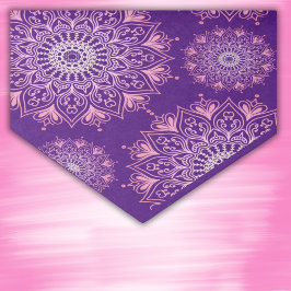 Papel De Seda Mandala rosa bonito en morado |