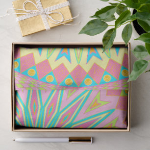 Papel De Seda Mándala superpuesto rosa azul amarillo menta púrpu