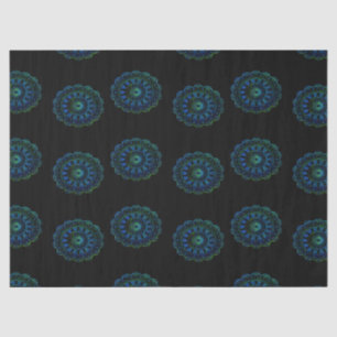Papel De Seda Mandala verde azul