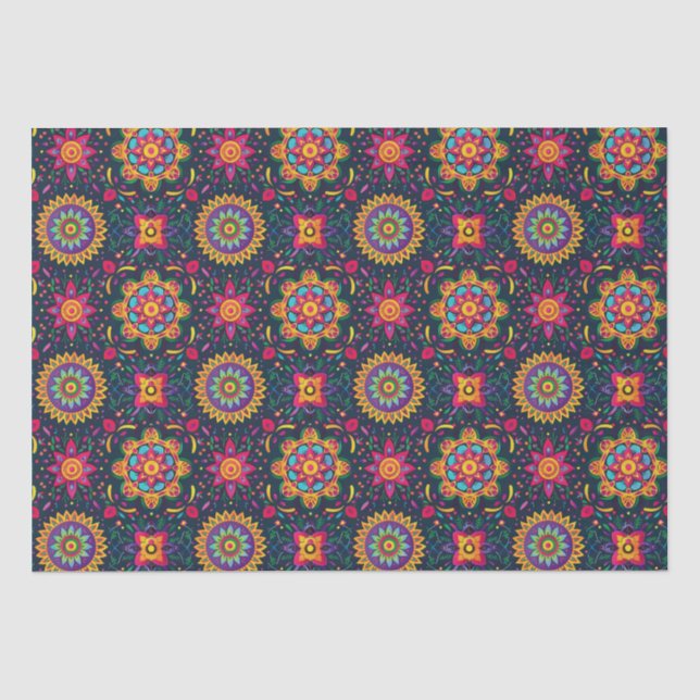 Papel De Seda Mandalas Diwali (Anverso)