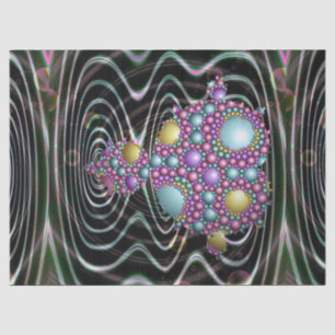 Papel De Seda Mandelbrot Fractal Apollona Esfera rosa Oro