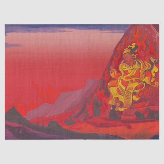 Papel De Seda Mando de Rigden Djapo por Nicholas Roerich (Anverso)