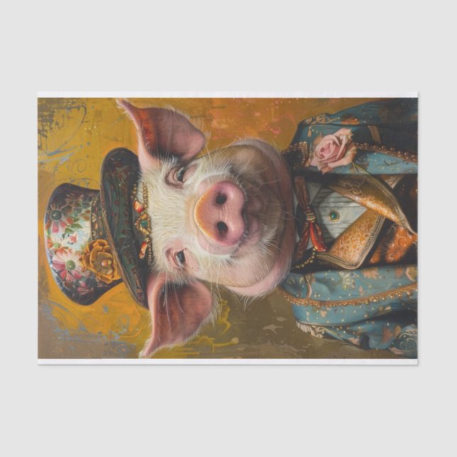 Papel De Seda Manía de cerdo1 (Anverso)