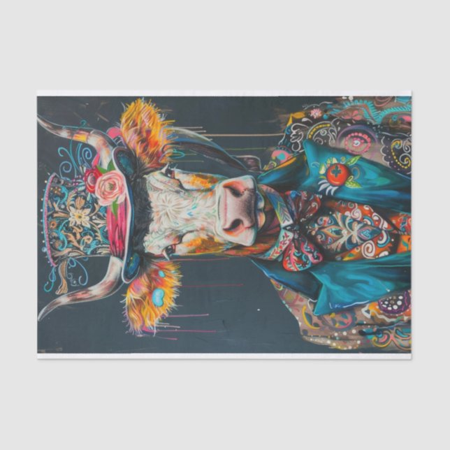 Papel De Seda Manía de vaca10 (Anverso)