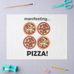 Papel De Seda Manifestando Pizza de Pepperoni 
