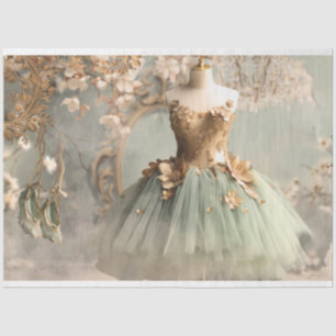 Papel De Seda Maniquí vintage, zapatillas de bailarina shabby ch