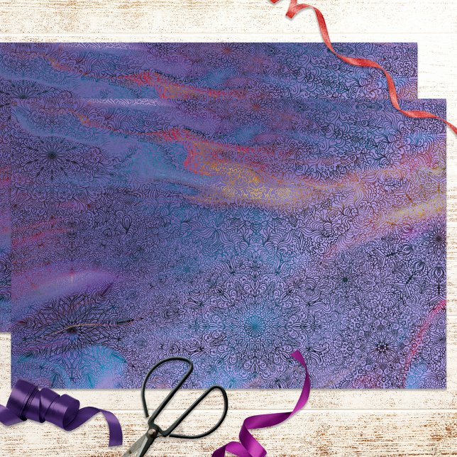 Papel De Seda Mano detallada de Lacy dibujada Doodle Henna Arte  (Subido por el creador)