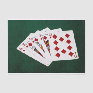 Papel De Seda Manos de Póquer - Flush real - Demanda de diamante