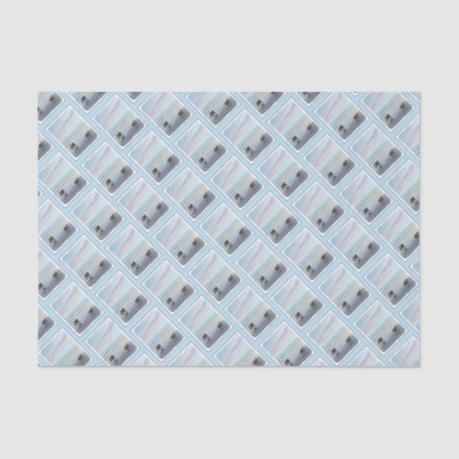 Papel De Seda Manos en la pintura de perro en la costa (Anverso)