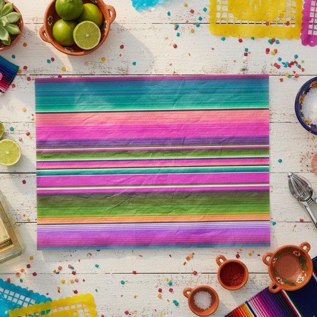 Papel De Seda Manta Mexicana de Fiesta Tradicional Serape Rosa (Subido por el creador)