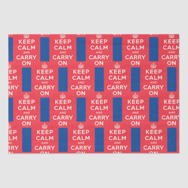 PAPEL DE SEDA MANTENER LA CALMA Y SEGUIR ADELANTE, (Anverso)