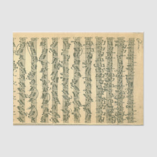 Papel De Seda Manuscrito de Bach Chaconne para el violín a solas