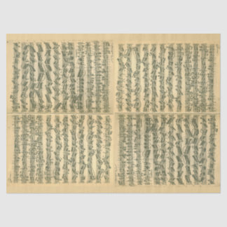 Papel De Seda Manuscrito de Bach Chaconne para el violín a solas