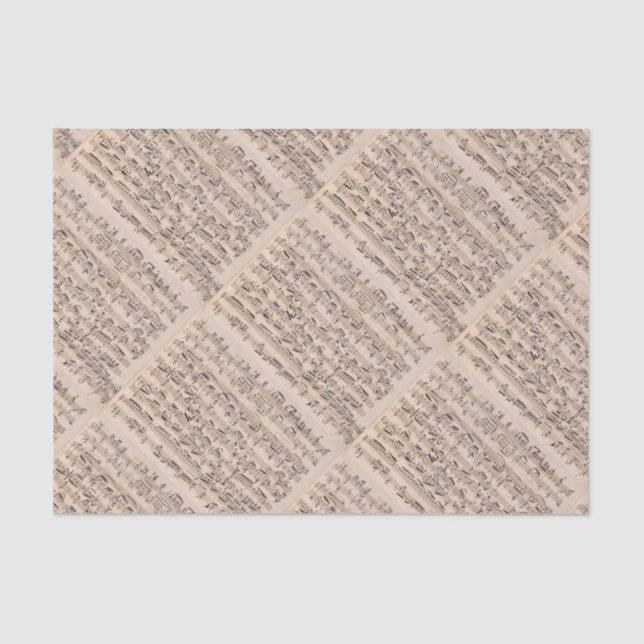 Papel De Seda Manuscrito de la música de Brahms (Anverso)