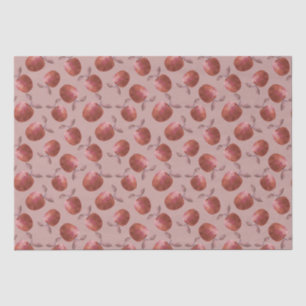 Papel De Seda Manzanas de invierno con tonos rojos apagados