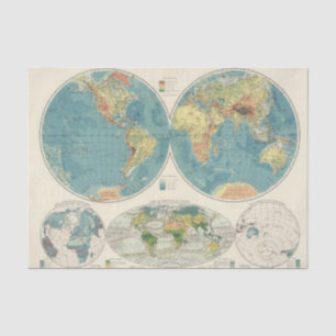 Papel De Seda Mapa 2 del atlas del mundo