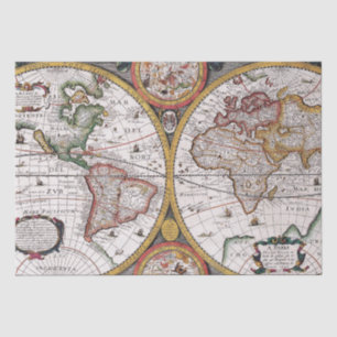 Papel De Seda Mapa antiguo antiguo inspirado (12)