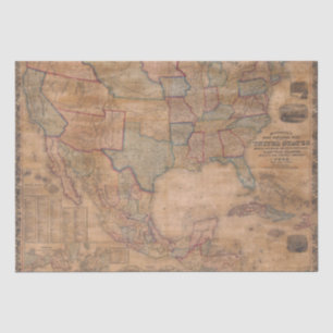 Papel De Seda Mapa antiguo antiguo inspirado (13)