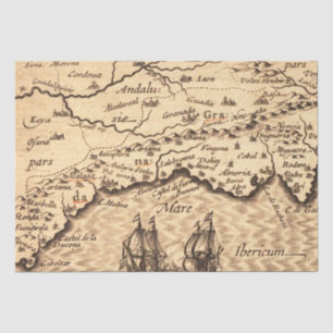 Papel De Seda Mapa antiguo inspirado (3)