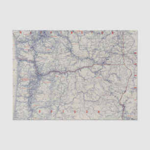 Papel De Seda Mapa auto de los rastros del funcionario 1925 de