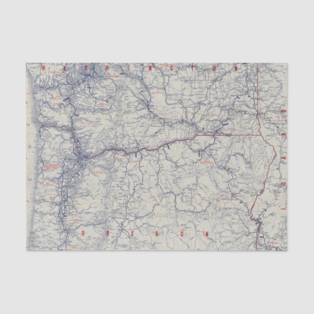 Papel De Seda Mapa auto de los rastros del funcionario 1925 de (Anverso)